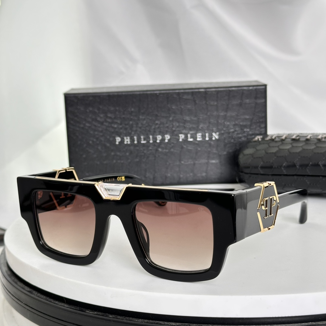 P580 PHILIPP PLIEN molde abierto original con corte de placa importada y tratamiento de pulido El sentido brillante es muy fuerte Material de placa más grueso para hacer las gafas más tridimensionales MODELO: SPP184SIZE: 50 boca 25-145- high quality replica handbags