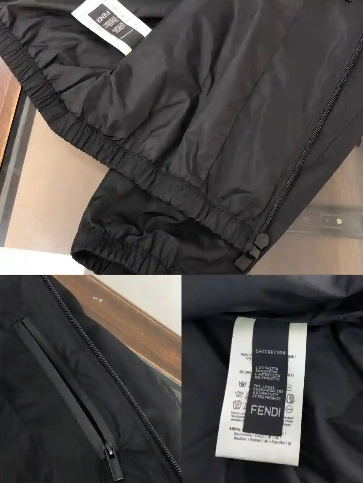 Picture [8]-P500 Fendi Fendi fashion small monster hooded windbreaker jacket jacket selected bio-based polyester fabric to create, guest custom hardware luxury runway models Extremely comfortable experience simple fashion from the comfortable versatile wear not picky ! Black White Yardage: M-3XL-High replica handbags