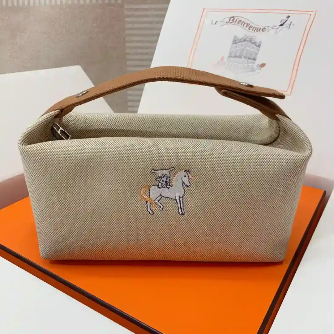 Hermes Lunchbox Bag Brown Trousse Bride-A-Brace Large : 25*21*14-Haut Fake Bags