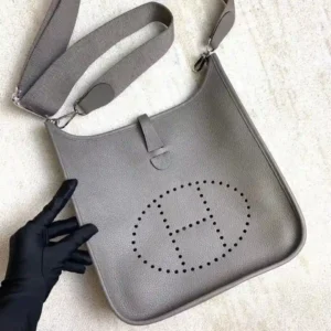 Hermes evelyne 28cm fil de cire d'abeille gris étain-High Fake Bags