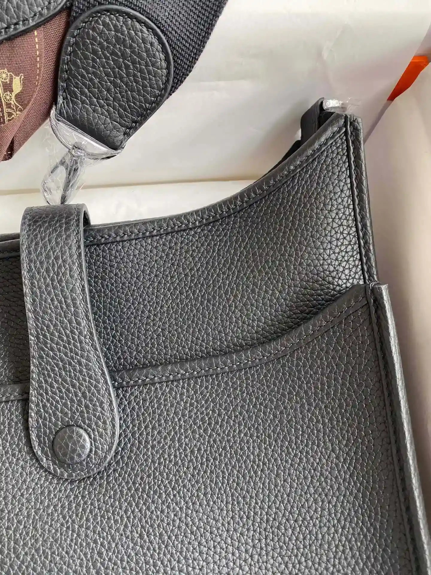 Imagem [4]-Hermes evelyne 28cm linha de cera de abelha preta-Alta Fake Bags