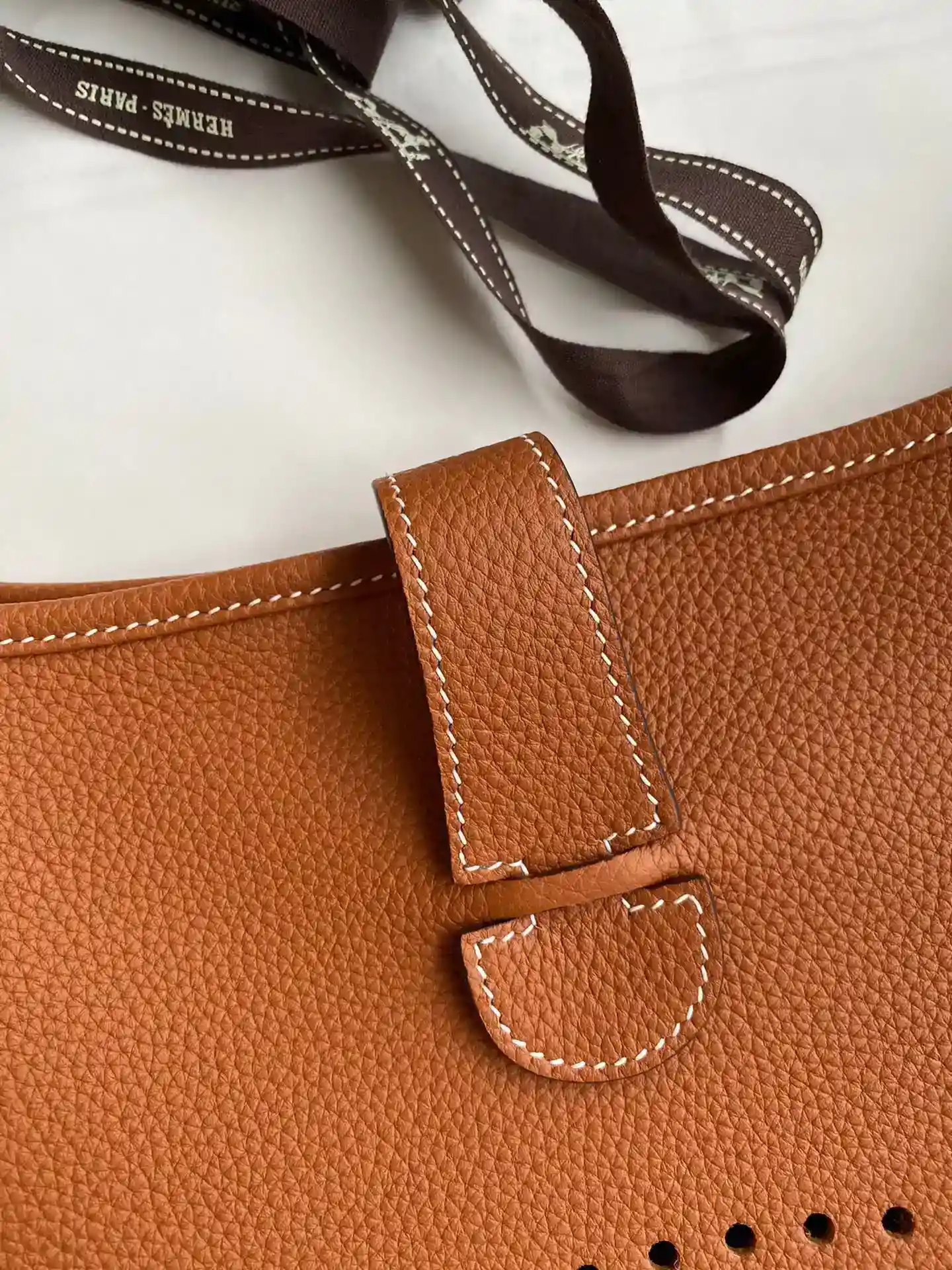 Picture [4]-Hermes evelyne 28cm beeswax line golden brown-High-fashion bags