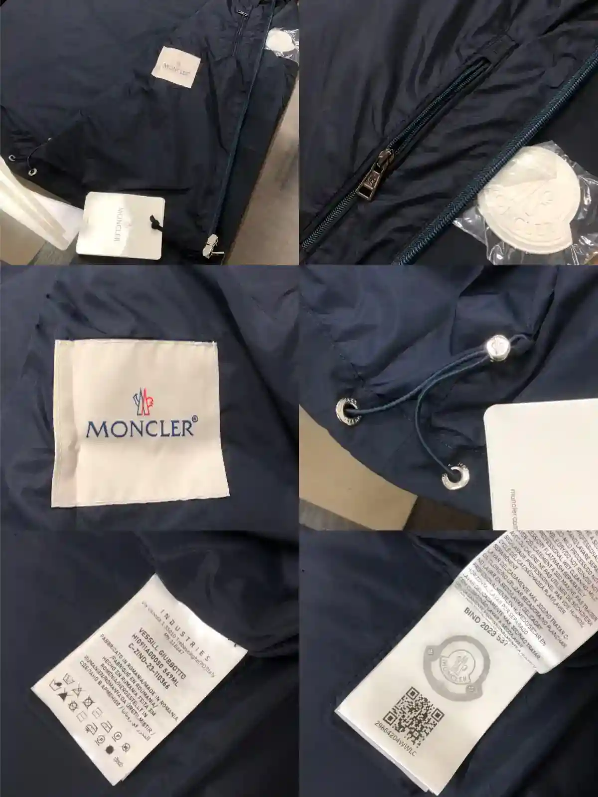 Imagem [8]-P580 Enviado para as prateleiras para disponibilidade no início da primavera de 2025! Casaco corta-vento com capuz Moncler com fecho de correr! Logotipo da marca no capuz pode ser escondido design zip! Tecido original personalizado respirável excelente qualidade de acabamento perfeito segundos todo o mercado! Oferta de peso pesado apenas para popularidade! O site oficial europeu de compra de estilo sincronizado em vendas quentes! Letras de marca com fecho de correr Dai Mengkou pequena marca com design de capuz casaco corta-vento na parte superior do corpo elegante detalhe super bonito imagem perfeita encarnação! As três etiquetas estão completas em perfeitas condições! Cor: preto branco azul código: M L XL XXL 3XL (1-5)-bolsas de alta costura