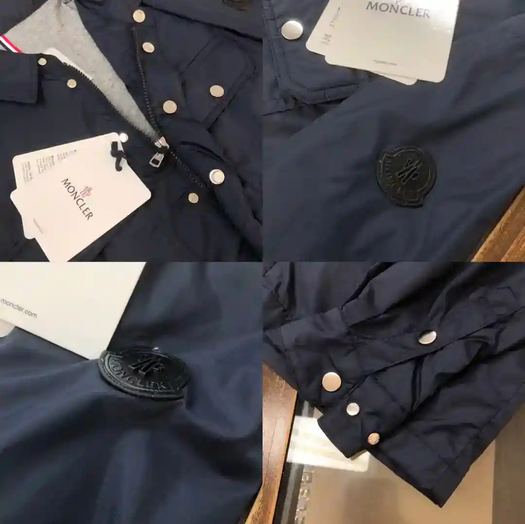 ¡Imagen [5]-P540 Moncler*cler Moncler Moncler 2025 camisa gabardina chaqueta chaqueta sitio web oficial de sincronización! ¡Forro de tela fina ligera 100 algodón! ¡Ambos lados del concepto de diseño de bolsillo con solapa es la mano de obra muy personalizada está bien en el cuerpo con estilo textura super guapo sensación única mano suave y lisa perfecto ajuste delgado! ¡Muy recomendable! Color : negro azul plata gris yardas : 123456-alta réplica bolsos