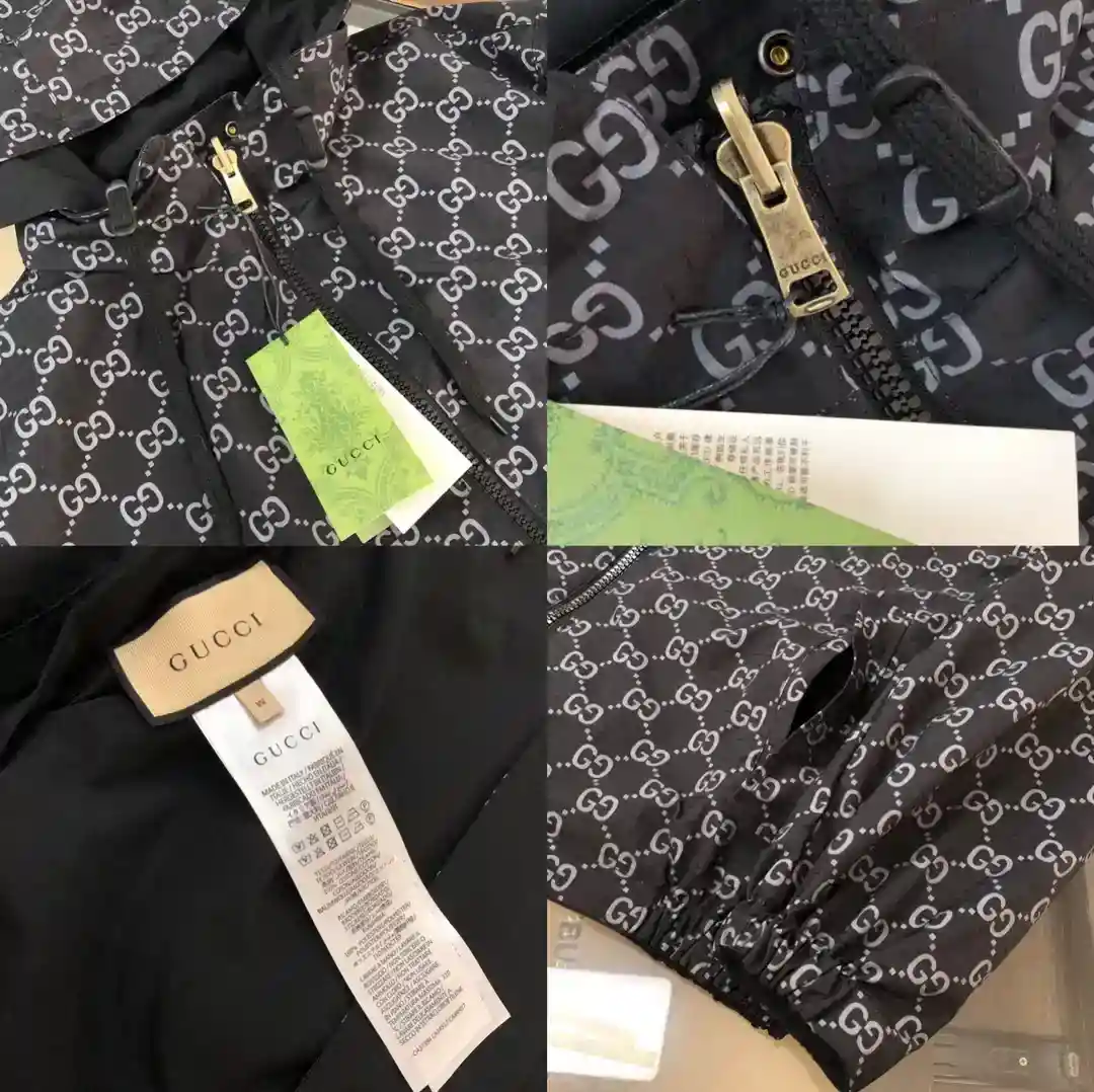 ¡Imagen [7]-P700 Subido GUCCI Gucci 2025 Chaqueta con capucha Reversible (capucha se puede ocultar) se puede combinar con diferentes estilos de vestir 👍 Un lado del pecho clásico bordado adorno, el otro lado del logotipo de la marca azul GG diseño jacquard 👍 Estilo simple Detalles de hardware son todos y cada lugar es excelente para mostrar la calidad de la sastrería Fit Cómodo y transpirable Fácil de cuidar de las características del espesor de principios de otoño Muy recomendable! Color: negro Tamaño: S M L XL XXL-Alta Moda Bolsas