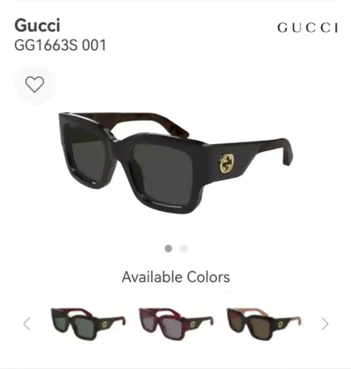 图片[5]-P290  Gucci
MODEL：GG1663S 
SIZE：52口21-145-高仿包包