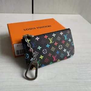 Lv Negro Color 33 Color Tres Color Negro Hardware de alta calidad Llavero Pequeña Cartera Monedero 12*7-Bolsos de alta costura