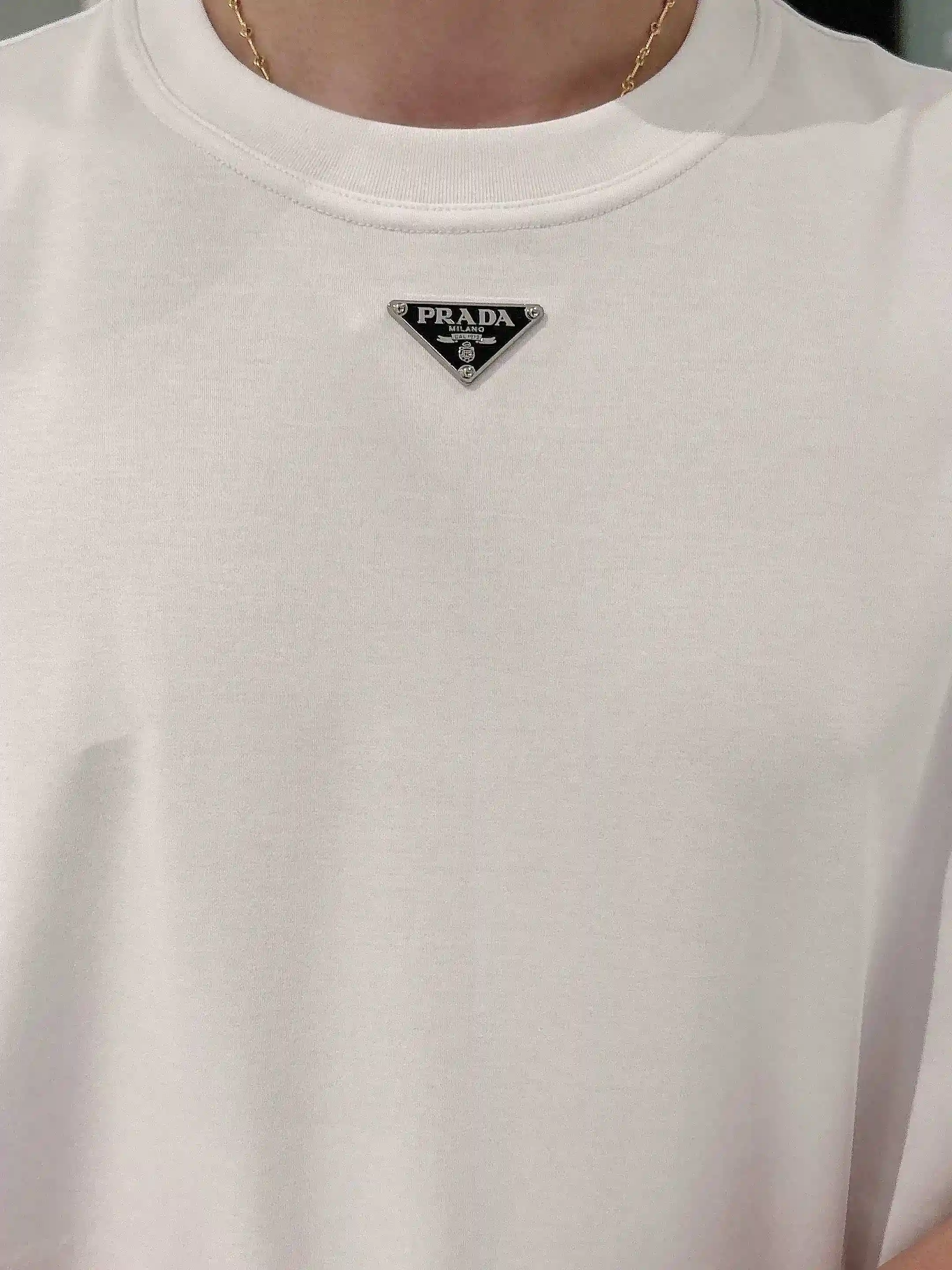 画像[10]-P520 プラダ PRADA 2025年春夏デビュー 半袖クルーネックTシャツ 高級オーダーメイドデザイン アヴァンギャルドファッション！ブランドロゴの重厚な職人技のデザイン マーセライズ加工を施したクラウドコットン素材。ソフトな肌触り。快適な着心地。カウンターレベルの絶妙なステッチ。ブランドロゴは、マーセライズ加工を施したクラウドコットン生地で重厚にデザインされている。ボディへの効果は他の追随を許さない♡！メンズ必須の単品商品！カラー：ブラックホワイトヤーデージ：178 155ポンド摩耗L最大摩耗210ポンド-ハイフェイクバッグのM-3XLマイクロブロードバージョン