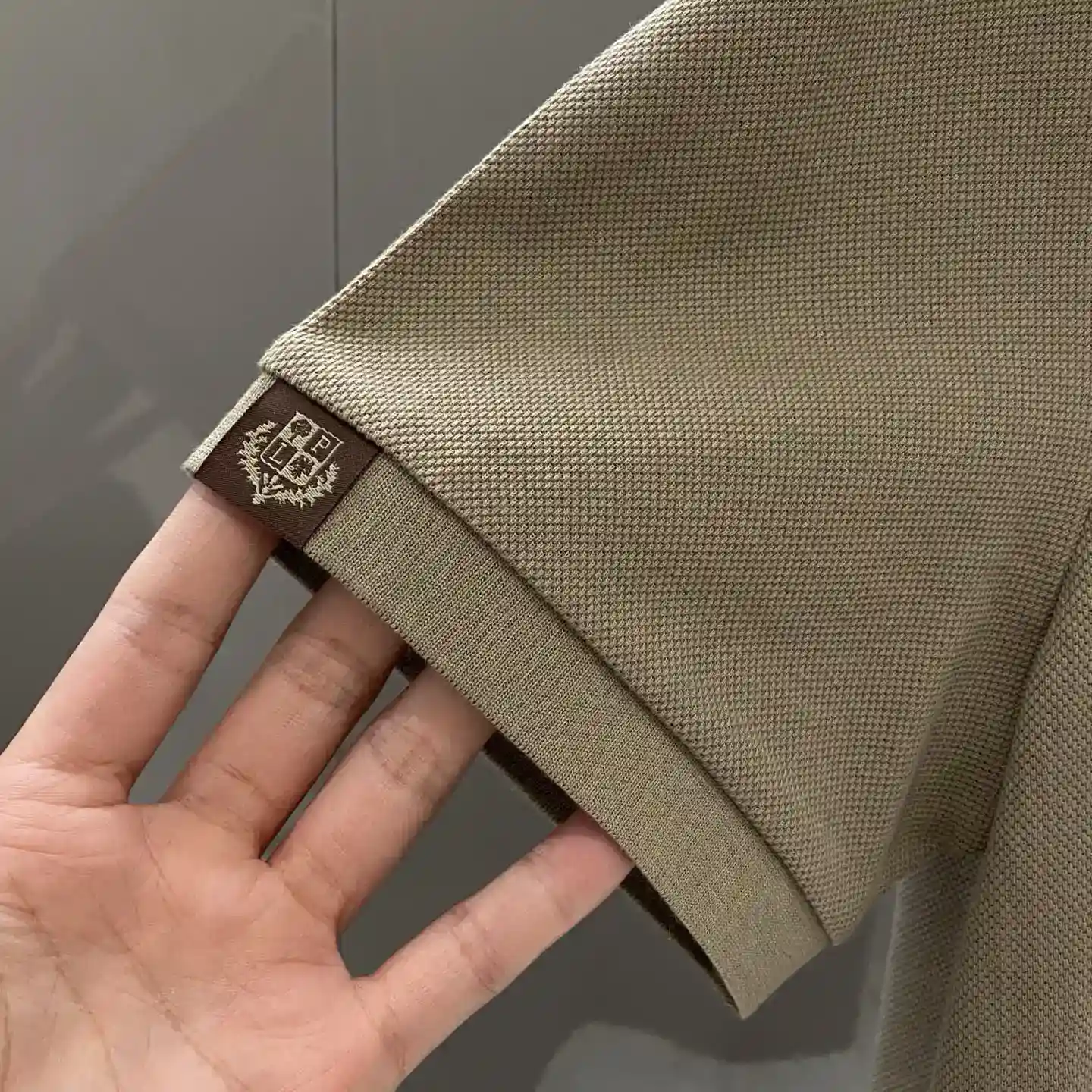 Picture [6]-P520 military green high-end quality business casual lapel T-shirt Detailed picture-High-fashion bags